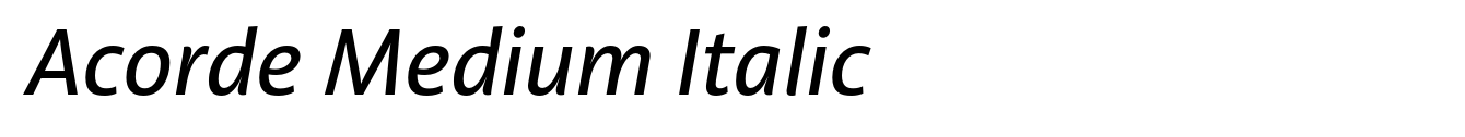 Acorde Medium Italic